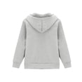 thumbnail image 3 of TQWQT Girls Zip Up Hoodie Jacket Long Sleeve Pullover Sweatshirt Solid Color Casual Outerwear Coat Tops Kids Youth Fashion Light Gray 3-4 Years, 3 of 3