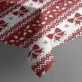 thumbnail image 3 of Red Christmas Knitted Pattern Rectangle Tablecloth 60"x84",Waterproof Polyester Rectangle Table Cloth, Wipeable Spillproof Polyester Tablecloth for Dining, Camping, Indoor and Outdoor, 3 of 5