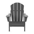 thumbnail image 3 of WestinTrends Malibu 2-PC Outdoor Patio Plastic Adirondack chair set with side table, Gray, 3 of 12