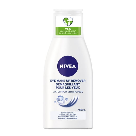 NIVEA Waterproof Eye Make-Up Remover, Enriched with Camomile, Dermatologist Tested, 125 mL