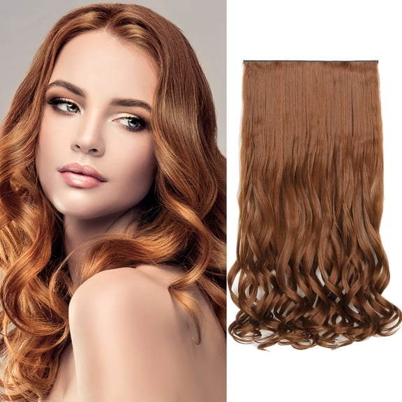 Clip-In Hair Extensions for Women, Curly, Wavy, and Straight Styles, Human Hair-Like Quality, Quick & Easy Application, Party, Daily Wear, 1 Pack Wedding, Halloween, Christmas,Season, Anniversary, T