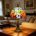 thumbnail image 5 of BGZLEU Stained Glass Table Lamp,Vintage Style Desk Lamp,Mid Century Modern Bedside Nightstand Decorative Lamps USB Powered,Unique Accent Light for Bedroom Living Room Office Home Decoration,A, 5 of 5