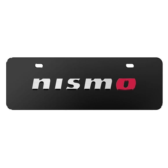 iPick Image for Nissan NISMO 3D European Look Half-Size Black Stainless Steel License Plate