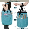 thumbnail image 6 of PAVILIA Knitting Bag Crochet Organizer Bag, Yarn Storage Tote, Knitting Accessories Supplies, Yarn Holder For Knitting With Grommets, Needles Hooks Essentials, Crochet Project Case (Turquoise Blue), 6 of 7