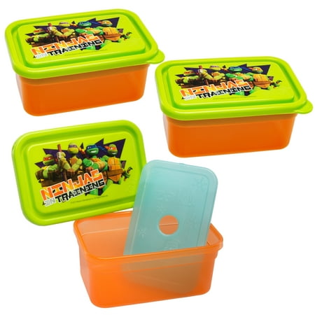 Zak! (3 Pack) Teenage Mutant Ninja Turtles 13oz Food Storage Containers & Freezer Packs With