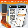 thumbnail image 2 of Heated Socks for Women Men, 8000mAh Rechargeable Battery Foot Warmer Hiking Socks Up to 10 Hours, APP Controlled Electric Heated Socks with 4 Heating Levels for Camping Skiing, 2 of 8