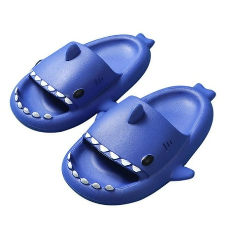 

QWZNDZGR New EVA Summer Family Slippers Cute Catroon Shark Shape Slides Outdoor Home Bathroom Kids Shoes Flip Flops Children Sandals