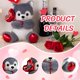 thumbnail image 3 of Peluche HollyHome Husky de 25 cm con globo de amor rojo, 3 of 9