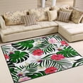 thumbnail image 2 of Coolnut Hibiscus Flower Non-Slip Runner Rug Washable Soft Absorbent Living Room Rugs for Bedroom 80x58 Inches Home Decor, 2 of 7