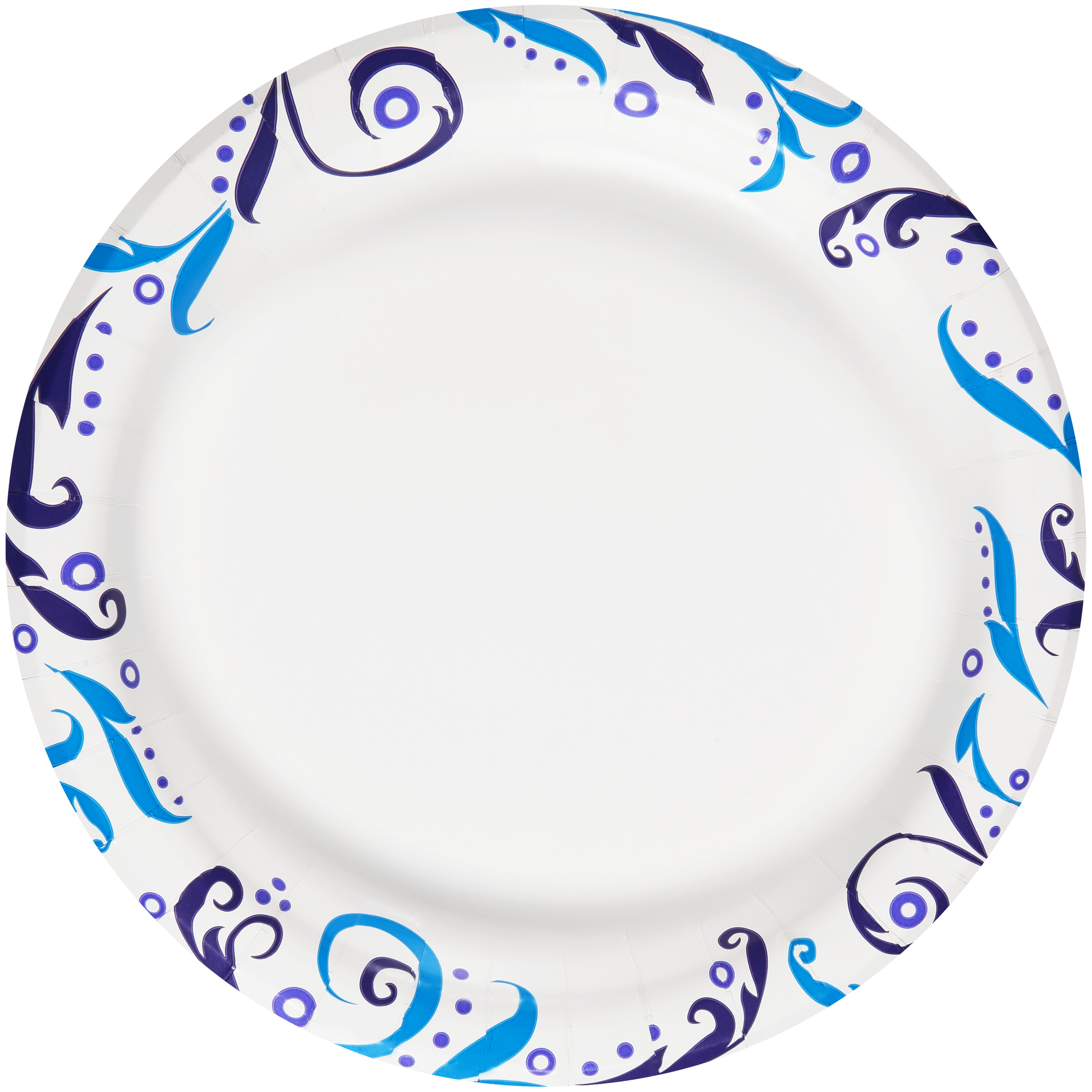Great Value Everyday Strong, Soak Proof, Microwave Safe, Disposable Paper Lunch Plates, 9 in, 100 Plates, Patterned - image 2 of 9