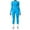 Blue, variant on Women's Seamless Yoga Jumpsuit - Long Sleeve, Zipper, Tight Tracksuit, Polyester, Spring/Summer - S-L Sizes