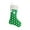 Green, variant on Christmas Stocking, Christmas Decorations, Velvet Ball Christmas Stocking with Rope Embellishment and Snowflake Pattern, Polyester Material In Yellow Red Green