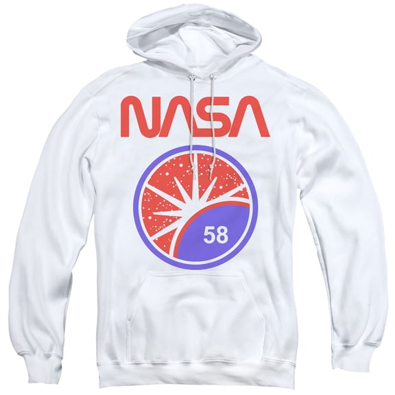 Nasa Stars Adult Pullover Hoodie Sweatshirt White