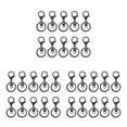 thumbnail image 4 of Transemion 10pcs Metal Key Chain Snap Hooks - Accessories For Personalized Keychain Clasps Swivel Hooks Swimming black 3Set, 4 of 6