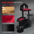 thumbnail image 3 of ZephyPaws 44.5" Black Gothic Halloween Cat Tree with Coffin Bed, Scratching Posts & Spooky Cat House, Black & Red, 3 of 10