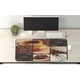 thumbnail image 2 of Coffee Computer Mouse Pad, Square Frames Collage Design with Orange Cup Hot Beverage Morning Drink, Rectangle Non-Slip Rubber Mousepad X-Large, 35" x 15", Dark Brown Orange Beige, by Ambesonne, 2 of 2