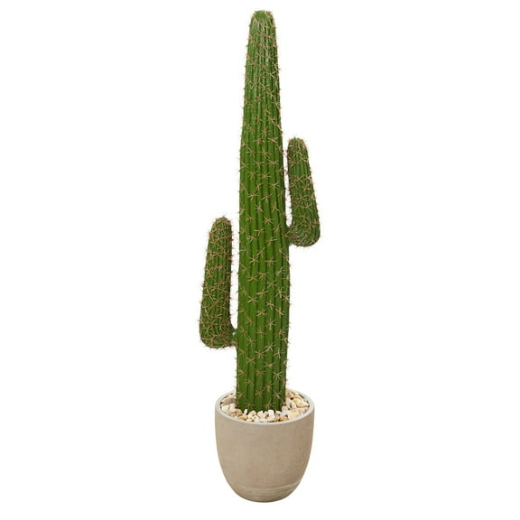 Nearly Natural 56in. Cactus Artificial Plant in Sandstone Planter