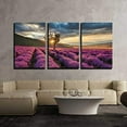 thumbnail image 2 of wall26 - 3 Piece Canvas Wall Art - Stunning Landscape with Lavender Field at Sunrise - Modern Home Art Stretched and Framed Ready to Hang - 16"x24"x3 Panels, 2 of 3