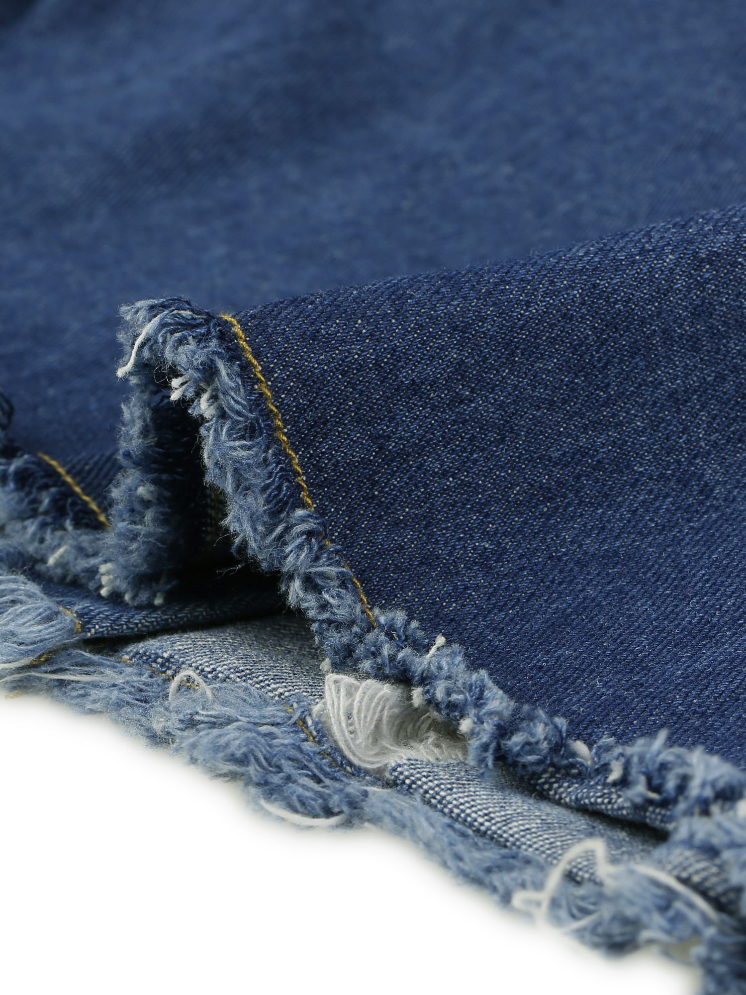 DARING DIVA Women's Collared Frayed Jean Denim Crop Jackets XL Blue