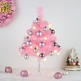 thumbnail image 5 of Usmixi Christmas Tree for Girls 18 Inch Tabletop Mini Artificial Christmas Tree Girls’ DIY Christmas Tree with LED String Lights and Hanging Ornaments Battery Power, 5 of 7