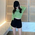thumbnail image 3 of Korean Summer New Women Shorts Solid Color Wide Leg Loose Casual High Waist Shorts With Pockets, 3 of 5