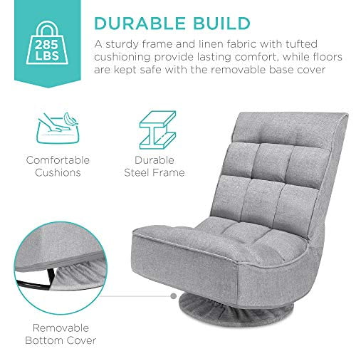 Best Choice Products Reclining Folding Floor Gaming Chair for Home