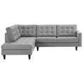 thumbnail image 2 of Modway Empress 2-Piece Fabric Upholstered Left-Facing Sectional in Light Gray, 2 of 10