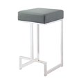 thumbnail image 3 of Coaster Modern Backless Faux Leather Counter Height Stool in Gray, 3 of 4