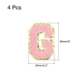 thumbnail image 2 of Uxcell Chenille Letter Patches Iron on Letter Patches Pink Alphabet G 3in Height for Clothing Pack of 4, 2 of 5