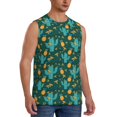 thumbnail image 2 of Zufioo Pineapple And Cactus Men's Tank Top,Men's Sleeveless Muscle Shirts,Basic Sleeveless T Shirts Casual Active Hipster Tank Top,Moisture Wicking Odor Protection-Small, 2 of 7