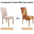 thumbnail image 7 of Chic Paisley Bohemian Dining Chair Covers 4 Pack Vintage Floral Ethnic Retro Colorful Pattern Washable Polyester Stretch Slipcovers Removable Protector for Artistic Kitchen, 7 of 7