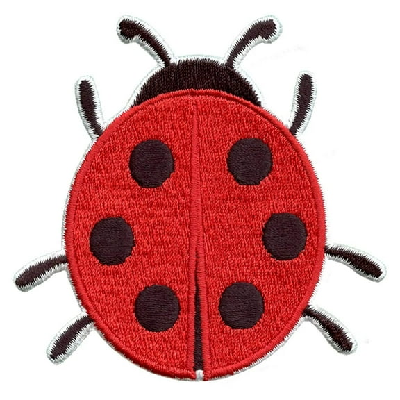 Red Ladybug Embroidered Iron On Patch
