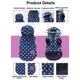 thumbnail image 2 of Small Dog Harness Jacket Hooded,Pet Coat Cold Weather Warm Vest Jacket with Harness,Dog Waterproof Windproof Cotton Costume for Puppy Small Medium Dogs Pink Dots L, 2 of 8