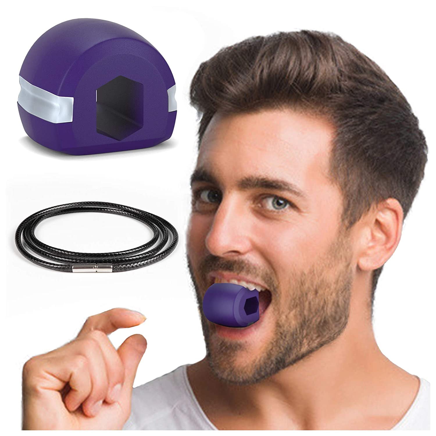 Chew Bite Fitness Ball Jaw Exerciser Chin Slimming Mouth Facial Care Fat-Reducer 
