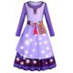 thumbnail image 1 of Película Deseo Princesa Disfraz Niños Asha Vestido Niñas Cosplay Niños Carnaval Fiesta de Cumpleaños Ropa Púrpura Niño Ropa Larga Cinturón Alta Calidad LTX, 1 of 5