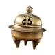 thumbnail image 4 of Quemador de incienso Incensario Adorno chino Pata de elefante Diseño de loto Diseño antiguo Bronce, 4 of 9