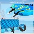 thumbnail image 4 of Towable Tube with Dual Tow Points, Inflatable Tube for Boating, 1-3 Riders, Max 600lbs, Rapid Inflation, Anti-Slip EVA Pad, Blue, 4 of 6