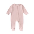 thumbnail image 2 of Kureaily Baby Boys Bodysuits Soft Footed Pajamas With Snap Buttons For Toddler 1 12 Months Warm Winter Fall Outfit 0-3 Months, 2 of 5