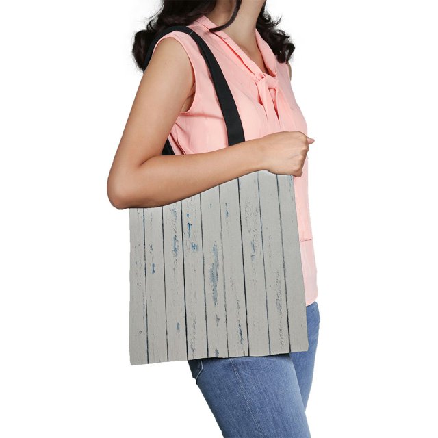 ABPHQTO Bolsa de lona de madera blanca Bolsa reutilizable Bolsas de compras Bolsa de asas 36x41 cm