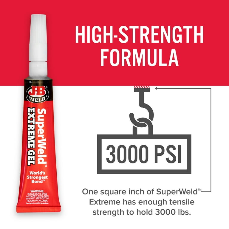 ヴェール、ジェル J-B Weld High Strength SuperWeld Extreme Instant Adhesive, Clear