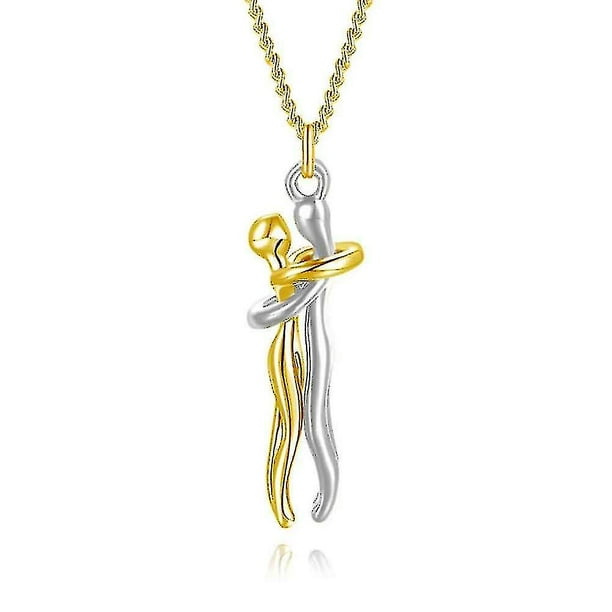 Couple Hugging Pendant Necklace Love Style Necklace Charm Jewelry Valentine s Day Gift For Wife Girls