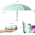 thumbnail image 2 of Travel Umbrella - Mini Compact Folding Umbrella with Pouch, 8 Ribs, Lightweight Portable Umbrella, Small Sun and Rain Umbrella, 2 of 4