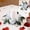 White#1367, variant on RuiJiao Valentines Red Roses Candle Rings Wreaths Artificial Flowers Wedding Centerpieces Candle Holder with Green Leaves for Engagement Farmhouse Party Front Door Home Tables Decoration Supplies