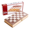thumbnail image 4 of Wooden International Chess Set Entertainment Game Chess with Folding Board, 4 of 9