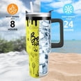 thumbnail image 3 of Bee Gifts 40 Oz Tumbler with Handle and Lid Straw, Yellow Bee Happy Stainless Steel Double Walled Vacuum Insulated Cup, Animal Lover Birthday Gifts for Women Girls, 3 of 6