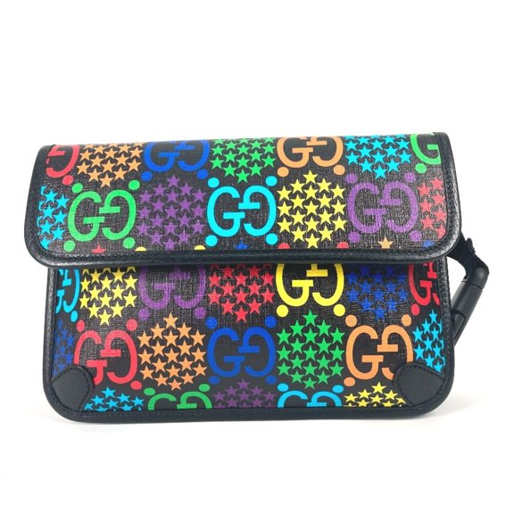 Pre-Owned GUCCI GG Supreme Psychedelic Belt Bag (598113), Crossbody Shoulder Bag,...