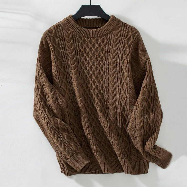 XMMSWDLA Women Oversized Sweater Unisex Long Sleeve Cable XMMSWDLA Women Oversized Sweater Unisex Long Sleeve Cable