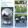 thumbnail image 3 of CTIRCHIU Polished Smooth Shiny Reflective Globe Stainless Steel Ball Decor 1Pack, 3 of 8