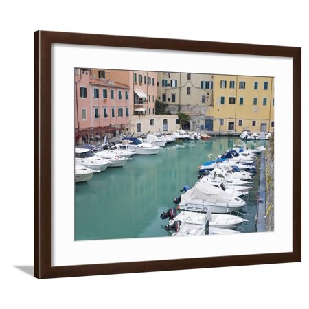 Royal Canal In The Port Of Livorno Tuscany Italy Europe Framed