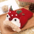 thumbnail image 2 of Guantes navideños de otoño e invierno para niños, de medio dedo, con ambiente festivo, de terciopelo grueso y cálido, para niños y niñas, juego de cinco dedos, 2 of 6
